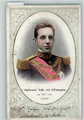 Alphonse XIII, roi Espagne 1905 AK Adel Spanien