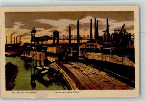 Duisburg 1922 Hochfeld - Niederrh. Hütte AK