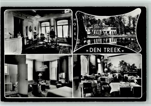 Leusden Hotel Restaurant Huize Den Treek Innenaufnahmen Speisesaal Sitzgruppe 4-Bildaufnahme