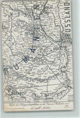Karte des Kriegsschauplatzes der südlichen Moldau - Landkarte