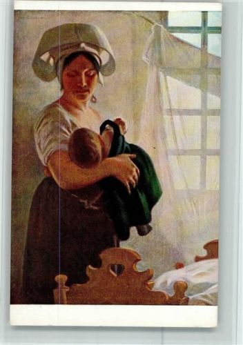 Serie XI, 2 De Richemont- Das Erwachen - Mutter und Baby AK Gute Erhaltung
