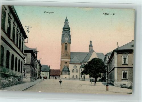 Adorf 1911 Kirchplatz AK