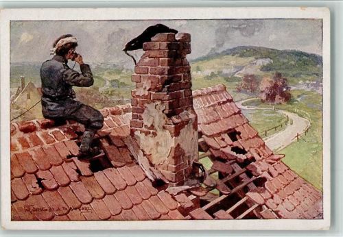 WK I sign Jung - Rotes Kreuz Kriegsfürsorgeamt Nr. 430 AK Beobachtungsposten , sign Jung, Funker