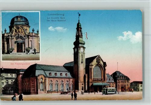 Luxembourg Luxemburg Bahnhof, gute Erhaltung AK Bahnhof 1914