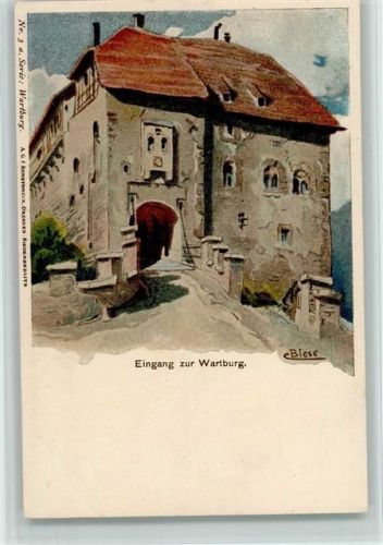 Eisenach Eingang zur Wartburg , Nr. 3 Serie Wartburg ca 1900 AK