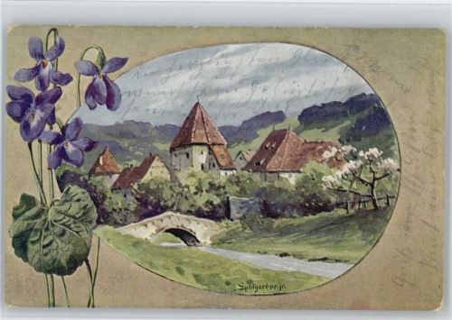 Serie 104 Nr. 6095 - Blumen - Dorf -