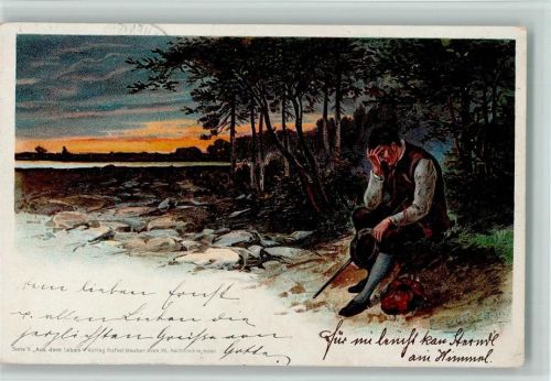 Serie V aus dem Leben - Wandersmann 1899 AK