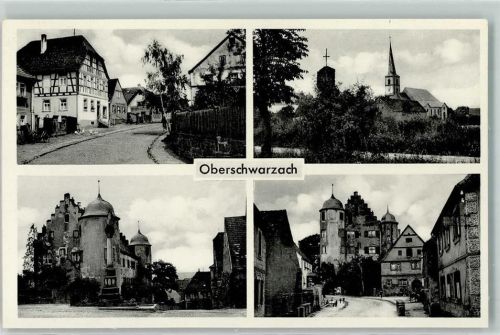 Oberschwarzach Schloß Oberschwarzach Mariensäule Kirche