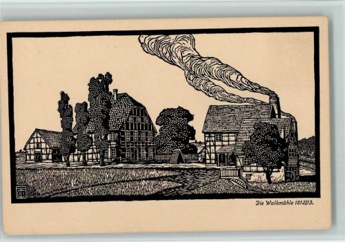 W4300 Essen , Ruhr Die Walkmühle 1812 - Historisches aus den Krupp Betrieben 1812-1912 AK Krupp Künstlerkarte
