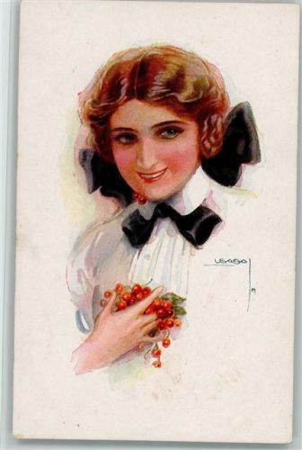 Verlag ERkal Serie 333-6 Frau mit Kirschen Usabal, L.