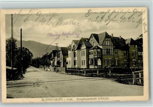 07422 O6823 Bad Blankenburg 1927 - Schwarzburger Strasse, I AK