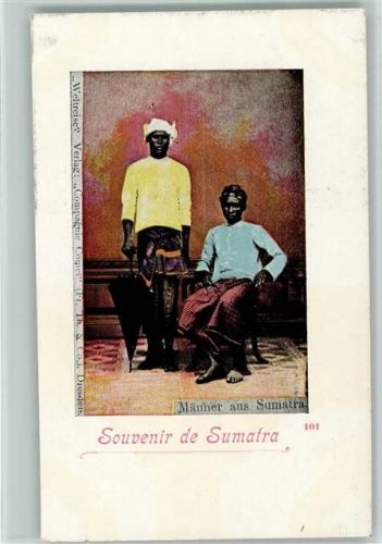 1905 Männer aus Sumatra , Weltreise Verlag Nr. 101, sehr gute Erhaltung AK
