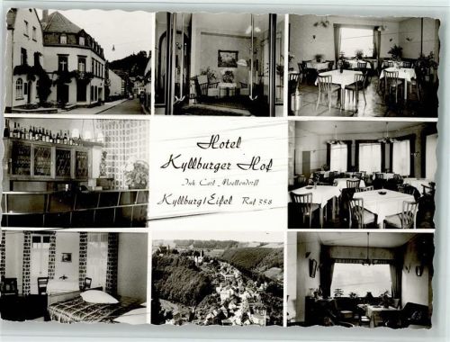 Kyllburg Hotel Kyllburger Hof mit Innenansichten, gute Erhaltung AK