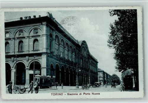 Torino Stazione di Porta Nuova, Straßenbahn 1917 AK Stempelspuren