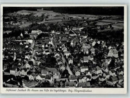 35321 W6312 Laubach , Hess 1959 - Luftbild , gute Erhaltung AK
