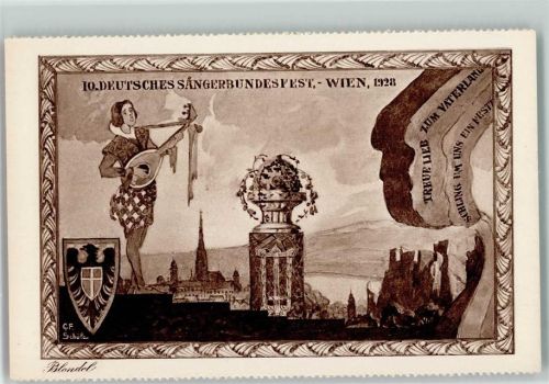 Wien 1928 Sängerbundesfest sign Schulz Sängerfest