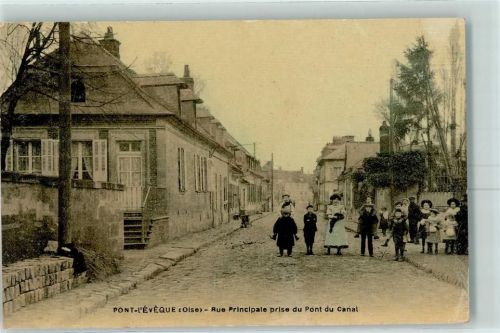 Pont-l'Eveque 1914 Rue Principale prise du Pont du Canal