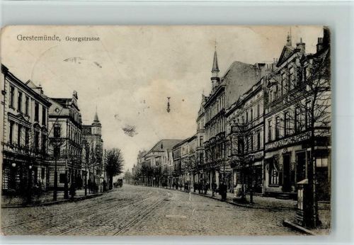 27568 W2850 Geestemünde 1913 Gebrauchsspuren Georgstraße AK