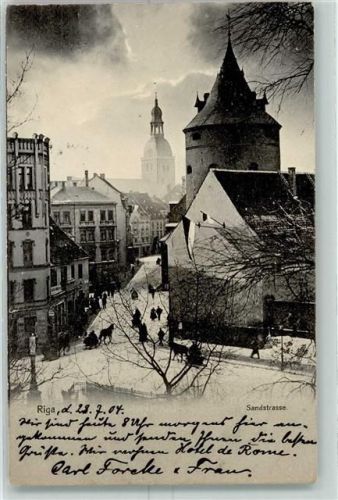 Riga 1904 Sandstraße Winter