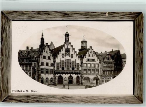 W6000 Frankfurt am Main Römer Holzrahmen 1912 Prägedruck
