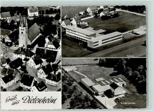 Dietenheim Fliegeraufnahme Kirche Schule Kindergarten
