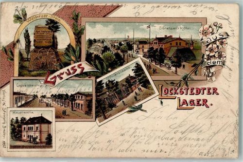 Lockstedt 1901 Lager Waldersee-Stein Sörensens Hotel Offizierscasino Gravelottestraße Hauptwache