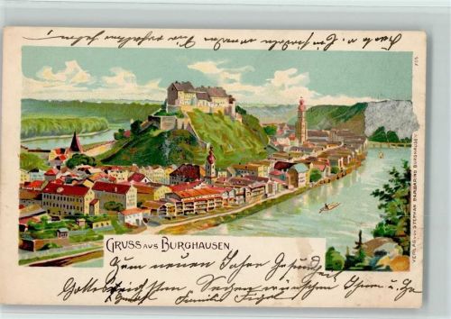 Burghausen 1901 Ortsansicht
