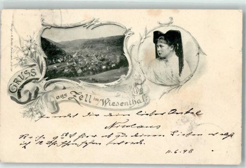 Zell 1898 Tracht Passepartout
