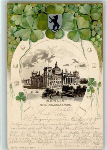 Berlin Mitte 1902 Reichstagsgebäude Vierblättriger Klee