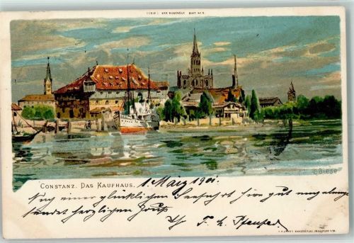 Konstanz 1901 Das Kaufhaus AK Serie Bodensee Blatt Nr. 5 AK