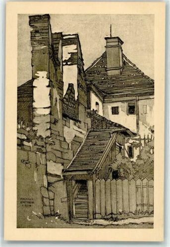 Burghausen Am Schwurfinger sign. Franz Ermer 1913