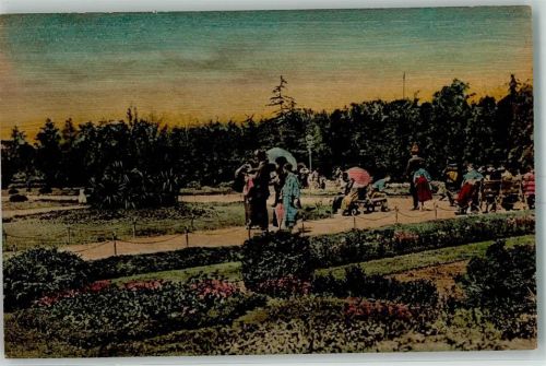 Tokyo Tokio Hibiya Park AK Holzkarte