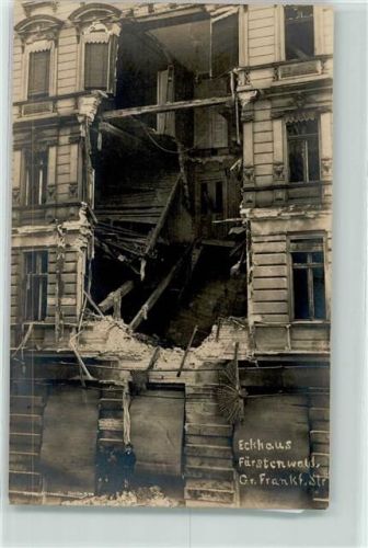 Friedrichshain 1919 Revolution Straßenkämpfe 1919 Zerstörtes Haus Fürstenwald