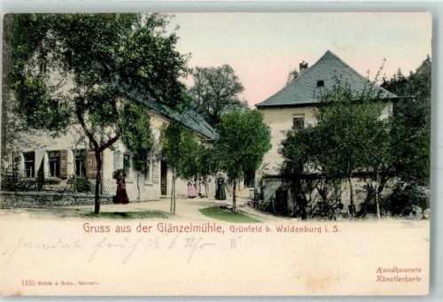 08396 O9611 Waldenburg , Sachs 1903 - Glänzelmühle Grünfeld