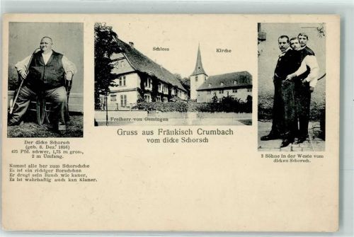 Krumbach Der Dicke Schorsch Freiherr v. Gemingen Söhne d. Dicken Schorsch