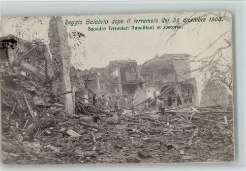 Nr. 626 Reggio Galabria dopo il terremoto 1908 - Eisenbahn