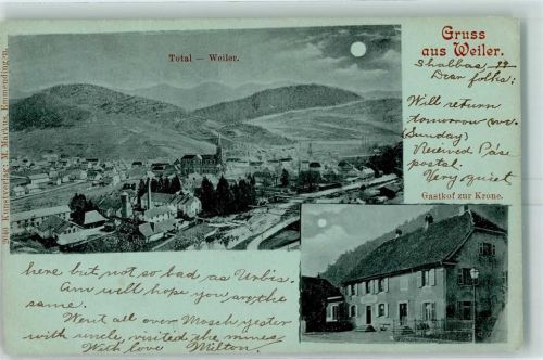 68960 Willer Weiler Mondschein Gasthaus Zur Krone