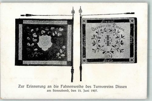 Dissen 1907 Fahnenweihe des Turnvereins