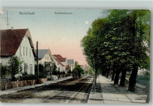 Buxtehude 1906 Bahnhofstraße AK