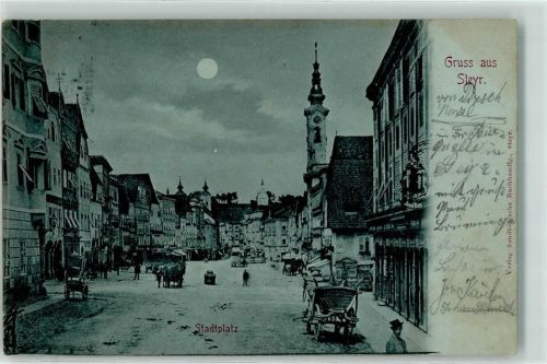 4400 Steyr 1900 Mondschein Stadtplatz