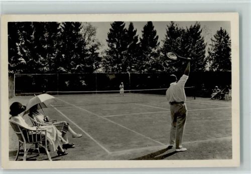 St. Gallen 1938 Kurhaus Oberwaid, Tennisplatz und Spieler AK