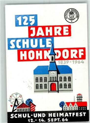Hohndorf 1964 Schule Schul- und Heimatfest