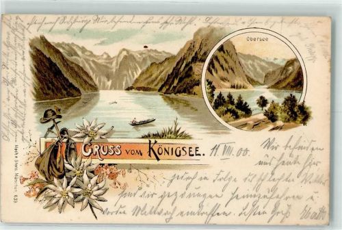 Königssee 1900 Edelweiß Obersee Verlag Moch & Stern