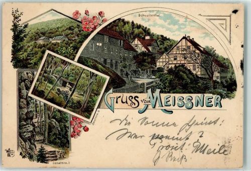 Abterode 1897 Schwalbental Seesteine Blumen