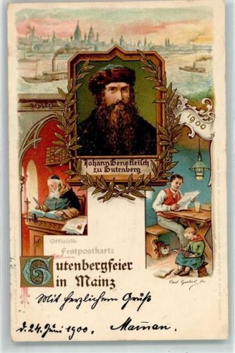 Mainz 1900 Festpostkarte