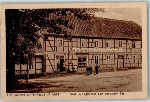 06507 O4301 Siptenfelde Gebrauchsspuren Gasthaus Zum schwarzen Bär Fachwerk