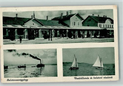 1910 Bahnhof , Balatonszentgyörgy, AK