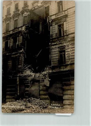 10115 O1020 Friedrichshain 1919 - Berliner Straßenkämpfe 1919 Zerstörtes Wohnhaus Fürstenwalderstraße