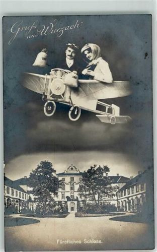 Bad Wurzach 1914 Fürstliches Scholss Flugzeug