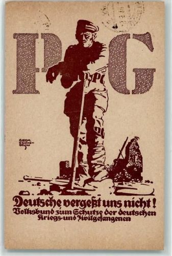 1919 PG Volksbund zum Schutze der deutschen Kriegs- und Zivilgefangenen WK I AK